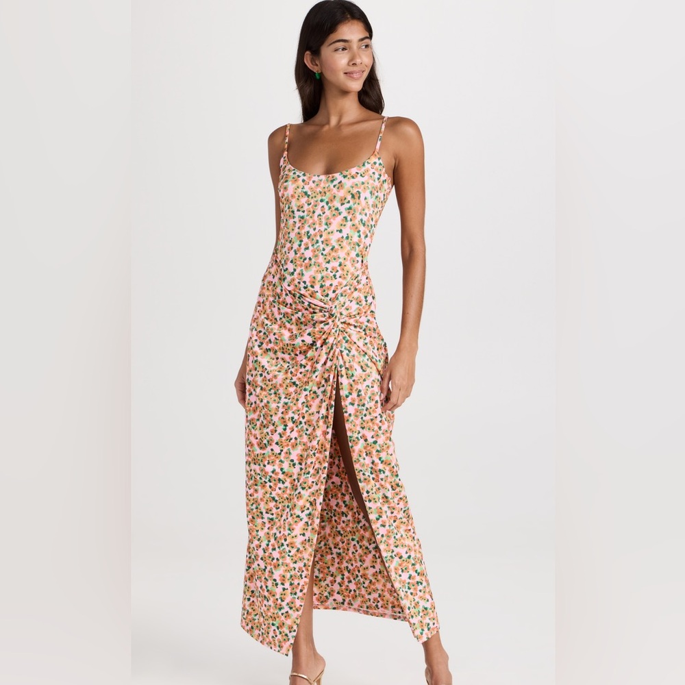 AFRM Deleon side slit ankle dress, NWT